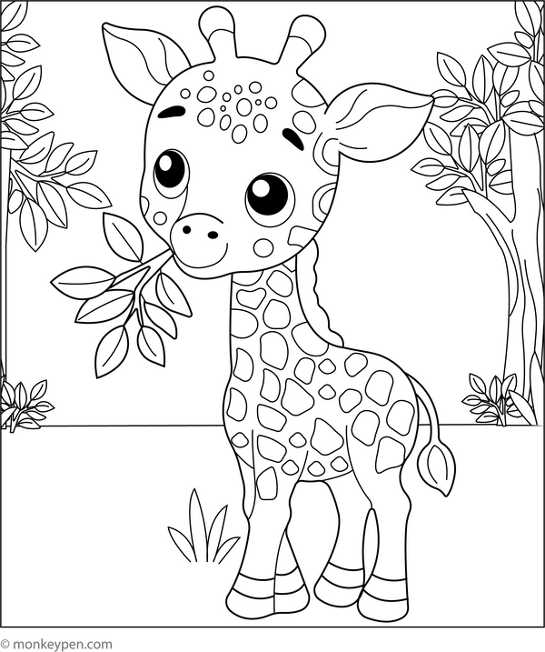 Giraffe Coloring Book