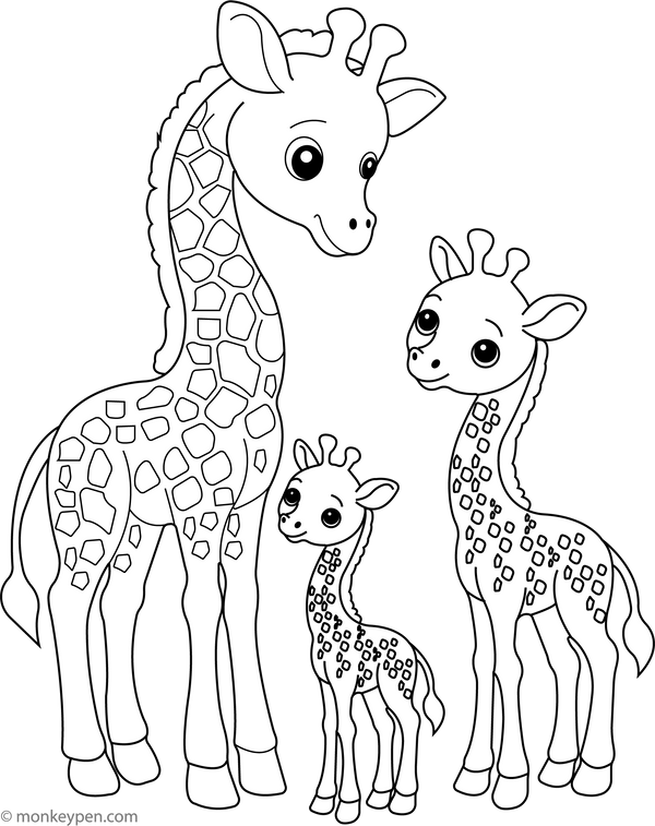 Giraffe Coloring Book