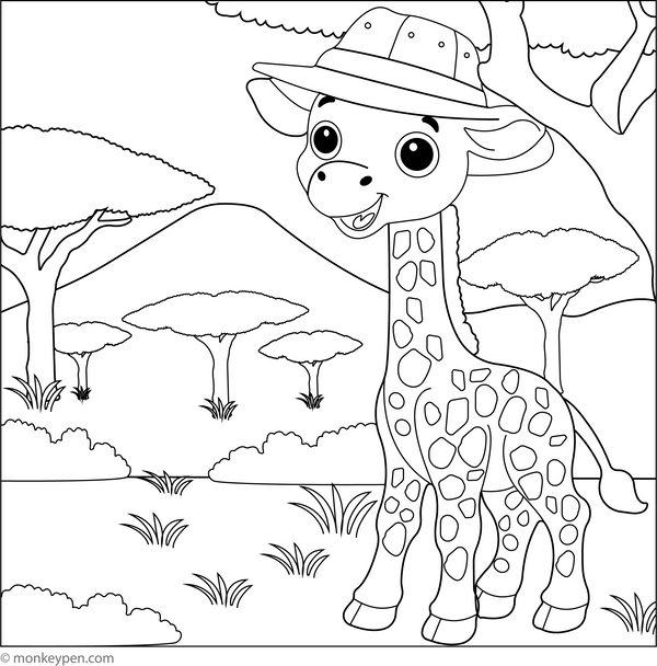 Giraffe Coloring Book