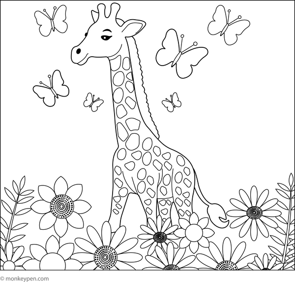 Giraffe Coloring Book