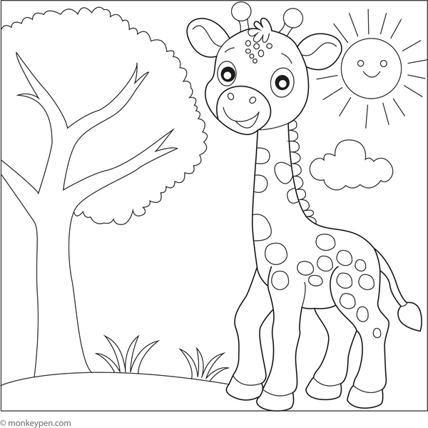 Giraffe Coloring Book
