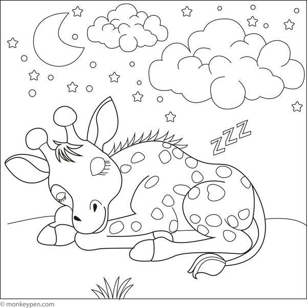 Giraffe Coloring Book