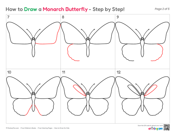 Simple black and white butterfly artwork.
