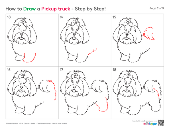 How to Draw a Shih Tzu – Easy Step-by-Step Dog Drawing for Kids