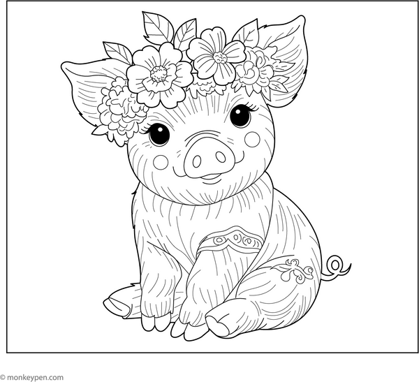 Pig Coloring Book