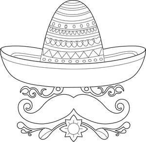 Mexican Hat coloring page – fun and educational printable for children