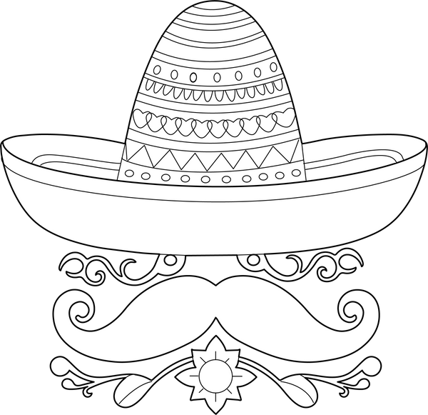 Mexican Hat coloring page – fun and educational printable for children