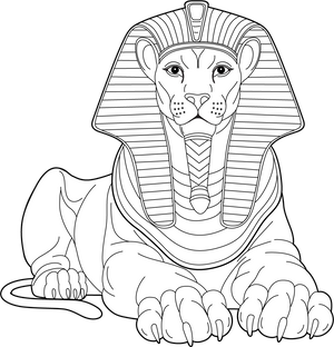 Sphinx Drawing coloring page – fun and educational printable for children