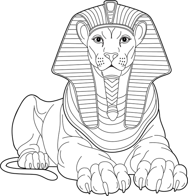 Sphinx Drawing coloring page – fun and educational printable for children