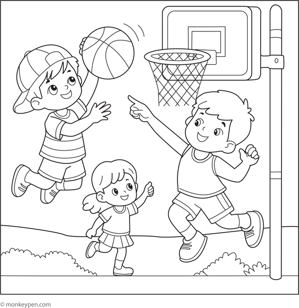 Basketball Coloring Page