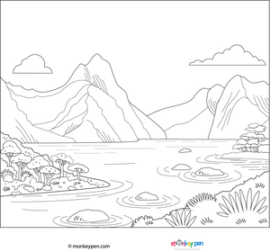 Milford Sound Coloring Page