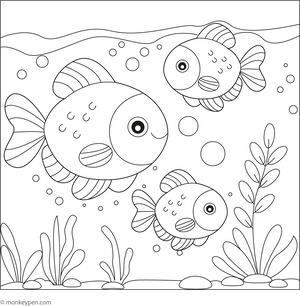 Piranhas Coloring Page