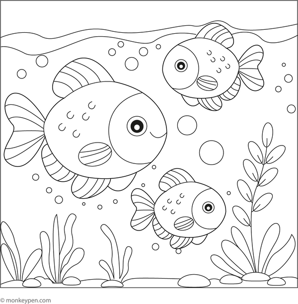 Piranhas Coloring Page