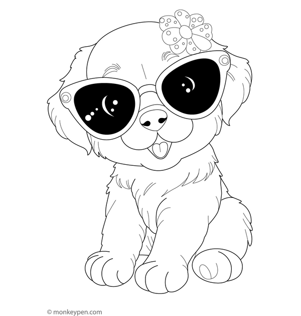 Free Puppy Coloring Book PDF