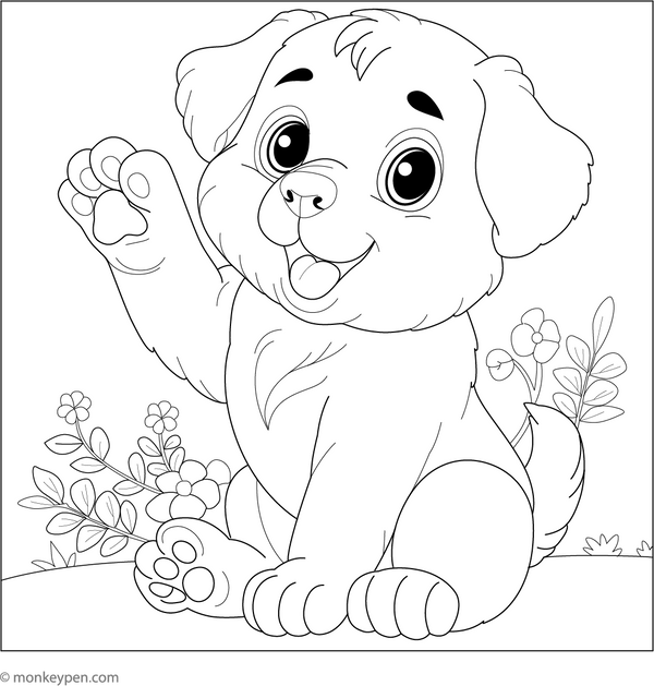 Free Puppy Coloring Book PDF