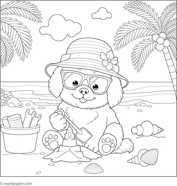Free Puppy Coloring Book PDF