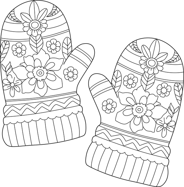 Mittens Coloring Page – fun and educational printable for children