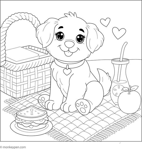 Free Puppy Coloring Book PDF