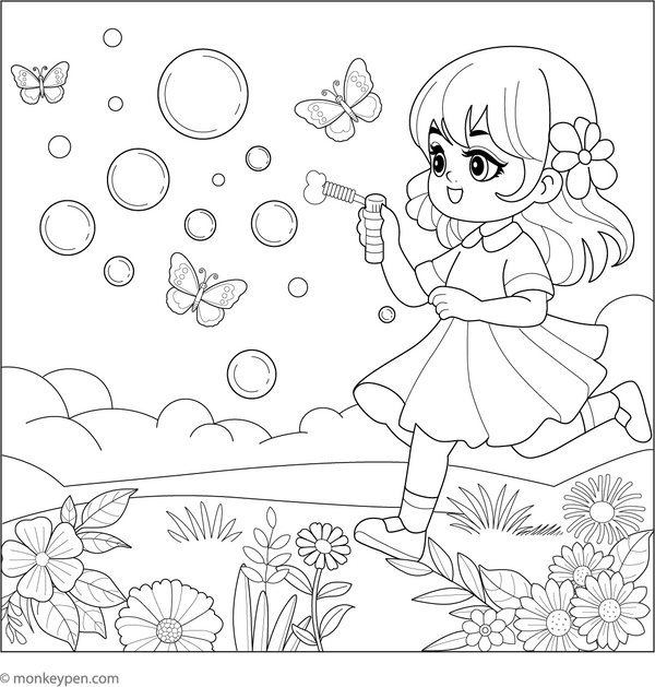 Girl Coloring Book