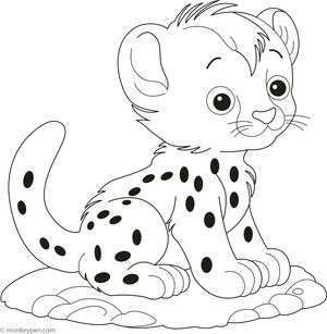 Baby Cheetah coloring page – free printable for kids to color and enjoy