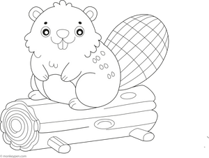 Beaver coloring page – free printable for kids to color and enjoy