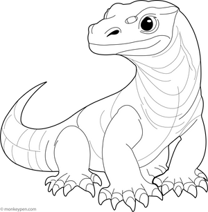 Komodo Dragon coloring page – free printable for kids to color and enjoy