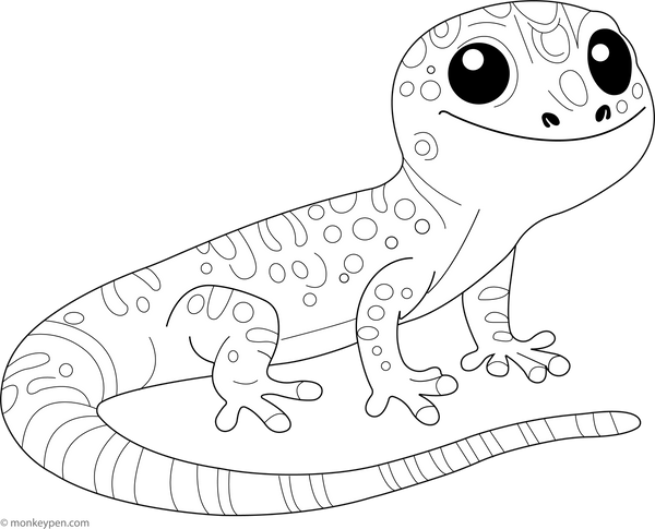 Lizard coloring page – free printable for kids to color and enjoy