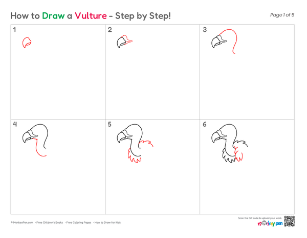 Cute and simple vulture artwork