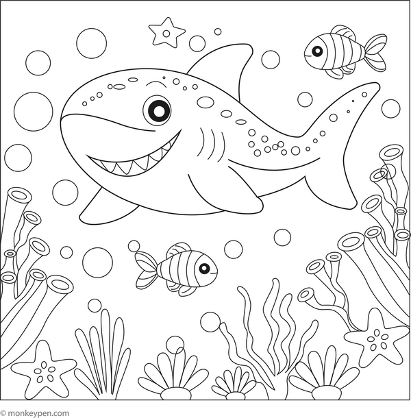 Shark Coloring Book