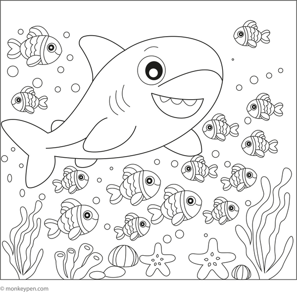 Shark Coloring Book