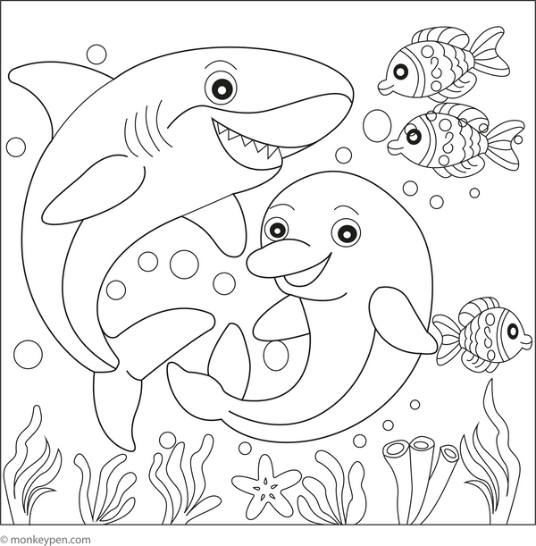 Shark Coloring Book
