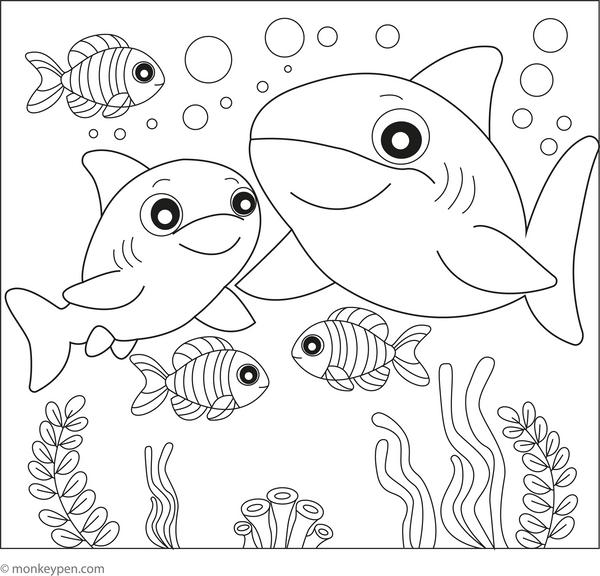 Shark Coloring Book