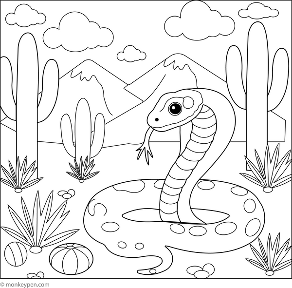Snake Coloring Book