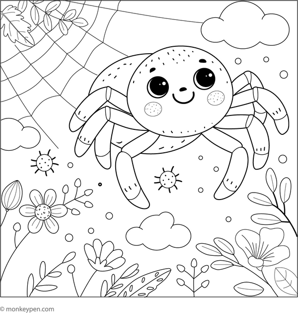 Spider Coloring Book