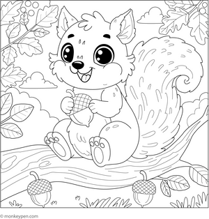 Fox Squirrel coloring page – free printable for kids to color and enjoy