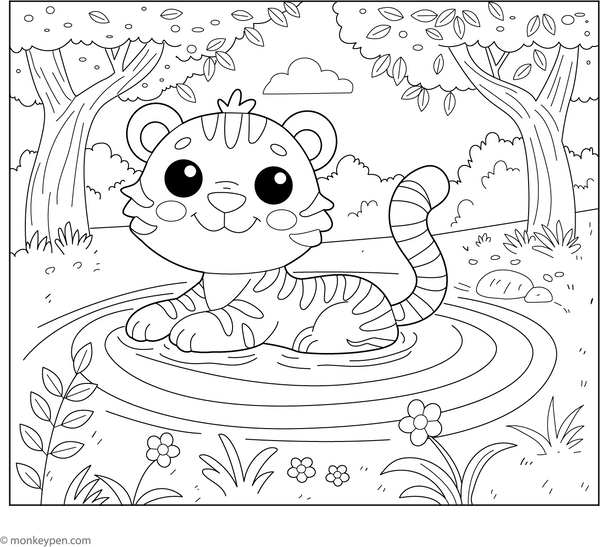 Tiger Coloring Book