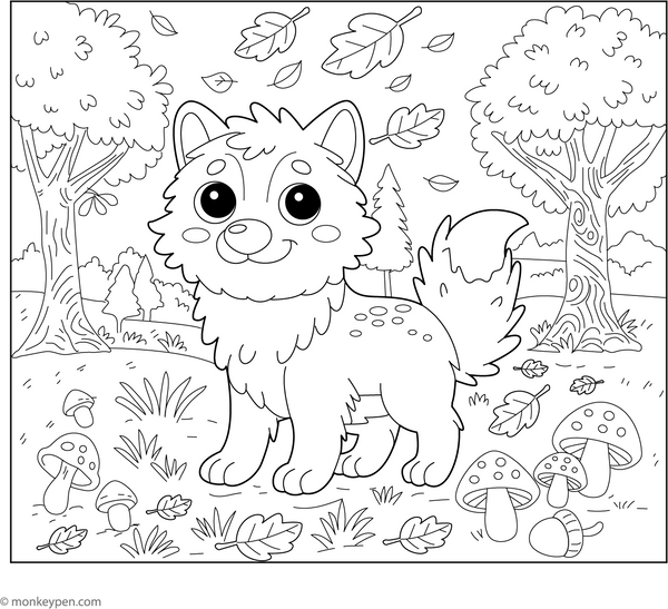 Wolf Coloring Book
