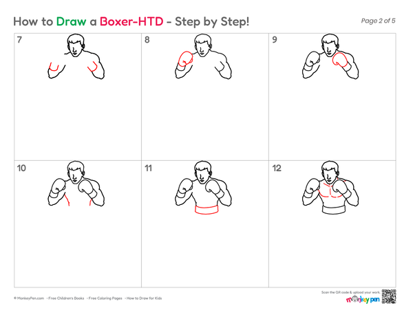 How to Draw a Boxer – Easy Step-by-Step Sports Character Drawing for Kids