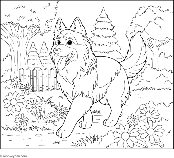 German Shepherd Coloring Book