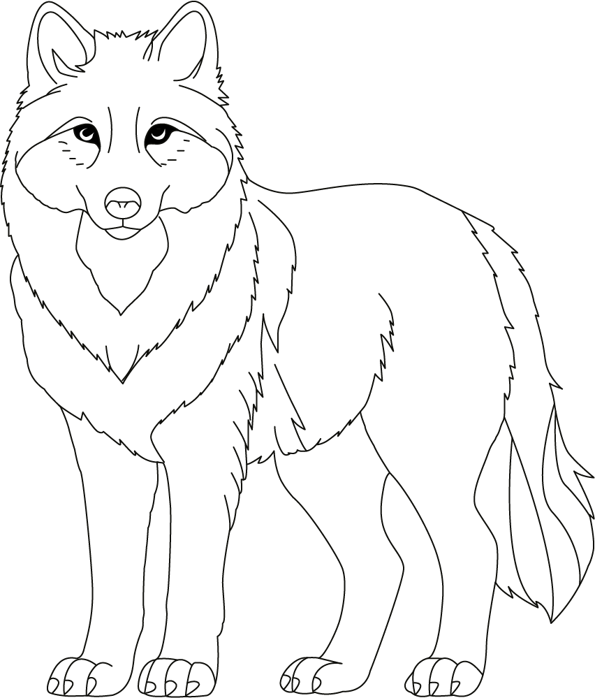 Wolf Coloring Page ??? Free Printable PDF for Kids