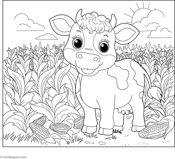 Cow Coloring Book