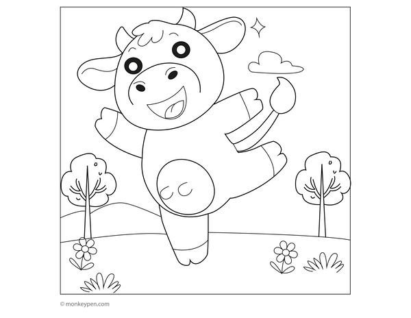 Cow Coloring Book