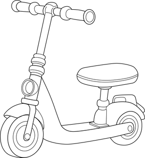 Kids scooter coloring page – fun and educational printable for children
