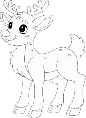 Reindeer coloring page – fun and educational printable for children