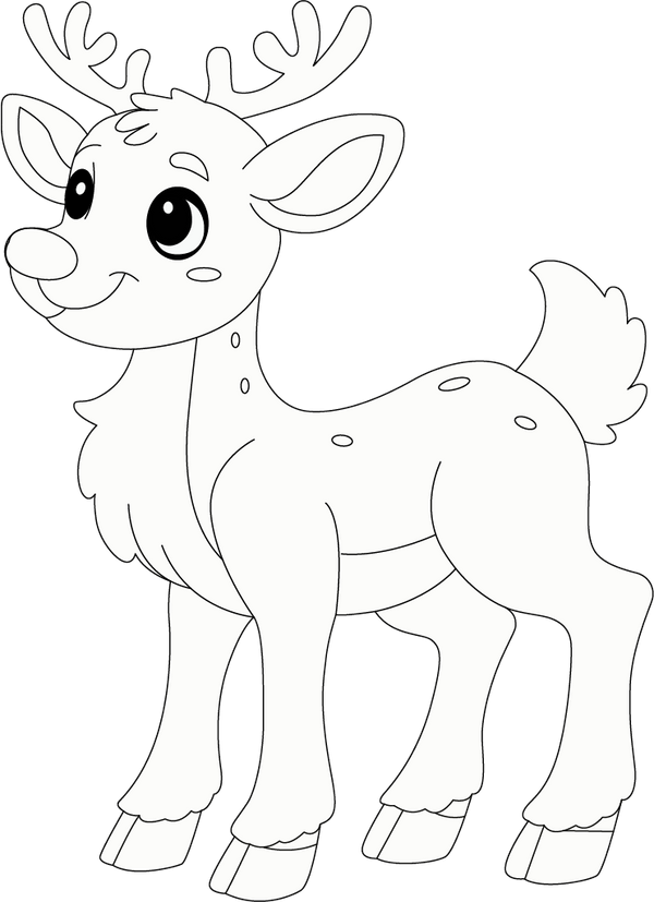 Reindeer coloring page – fun and educational printable for children