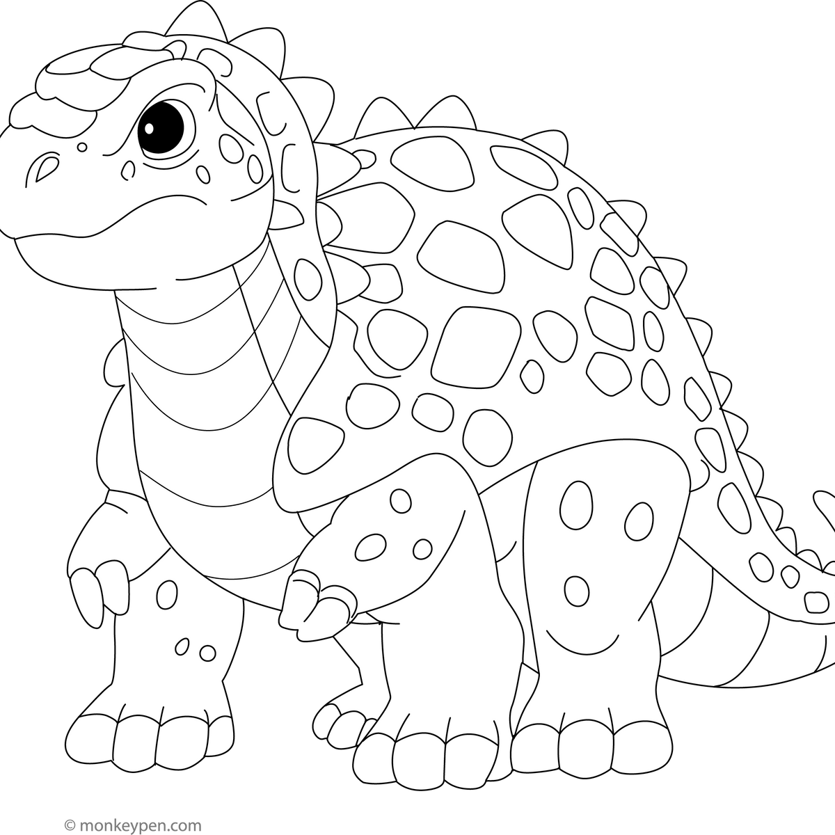 Fun Armoured Ankylosaurus Coloring Page Free Printable PDF fun-armoured-ankylosaurus-coloring-page-free-printable-pdf