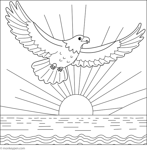 Free Eagle Coloring Book (Printable PDF)