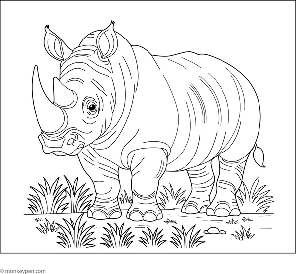 Rhino Coloring Book