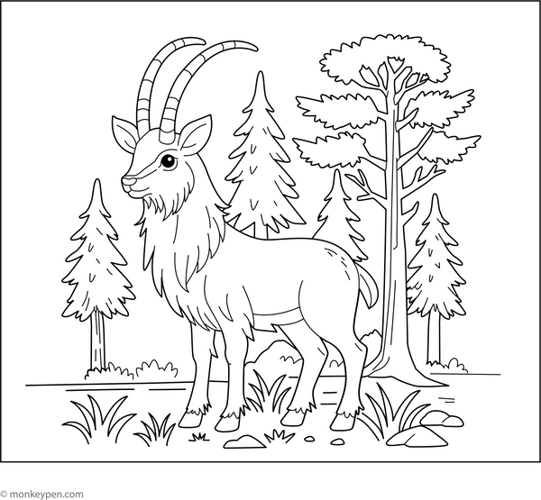 Saola colouring Page coloring page – free printable for kids to color and enjoy