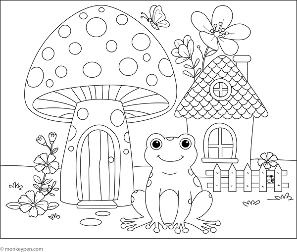 Mushroom Coloring Book